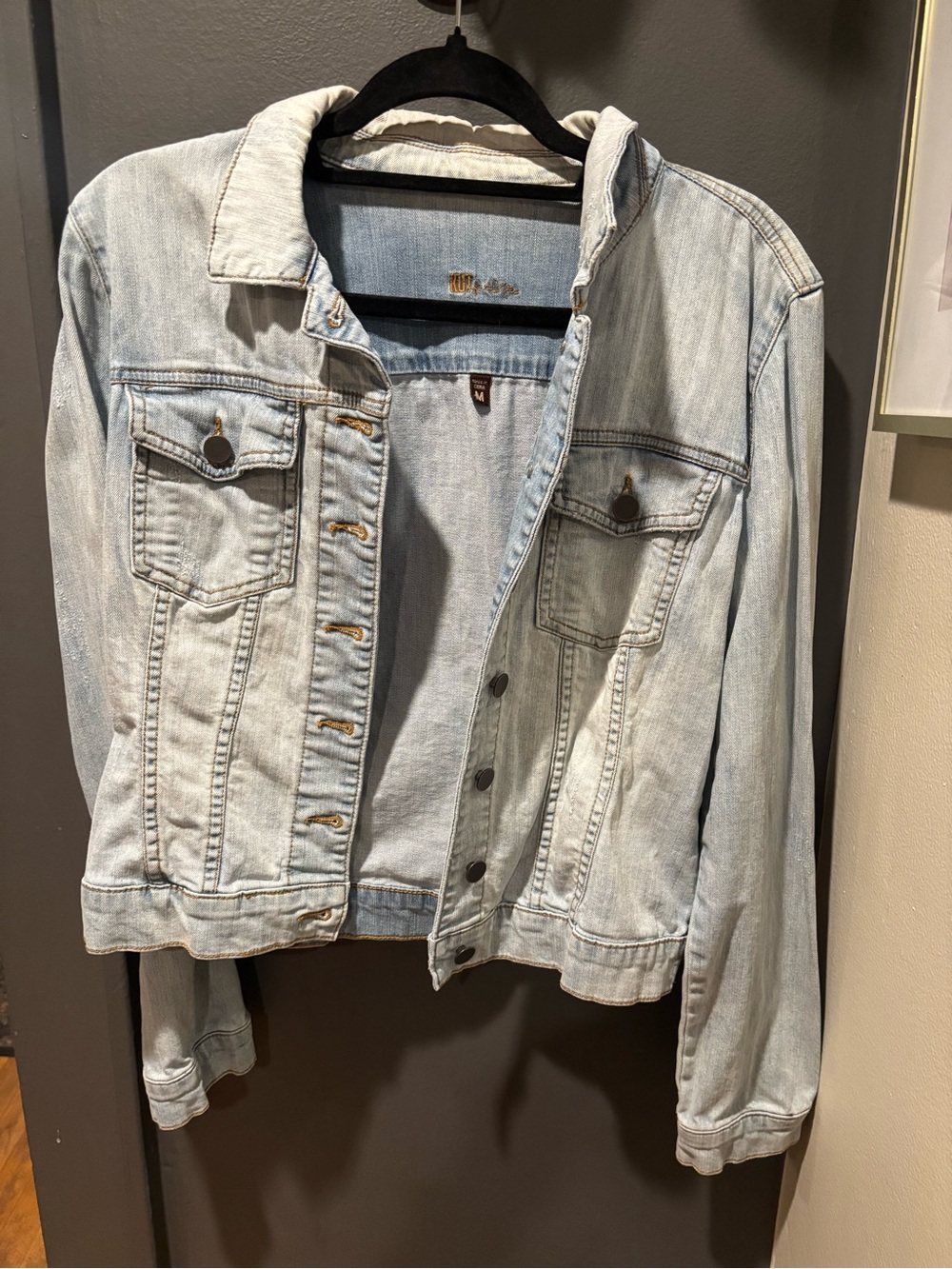 Kut from the Kloth Light Blue Denim Trucker Jacket
